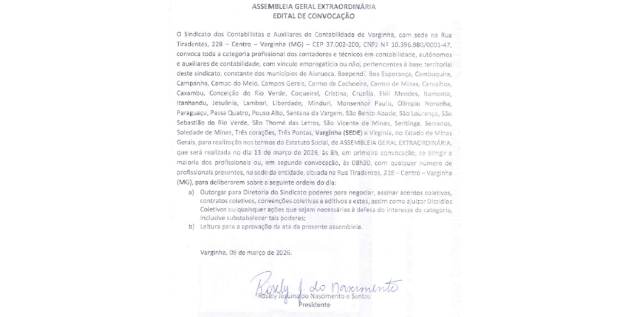 Edital de Convocação